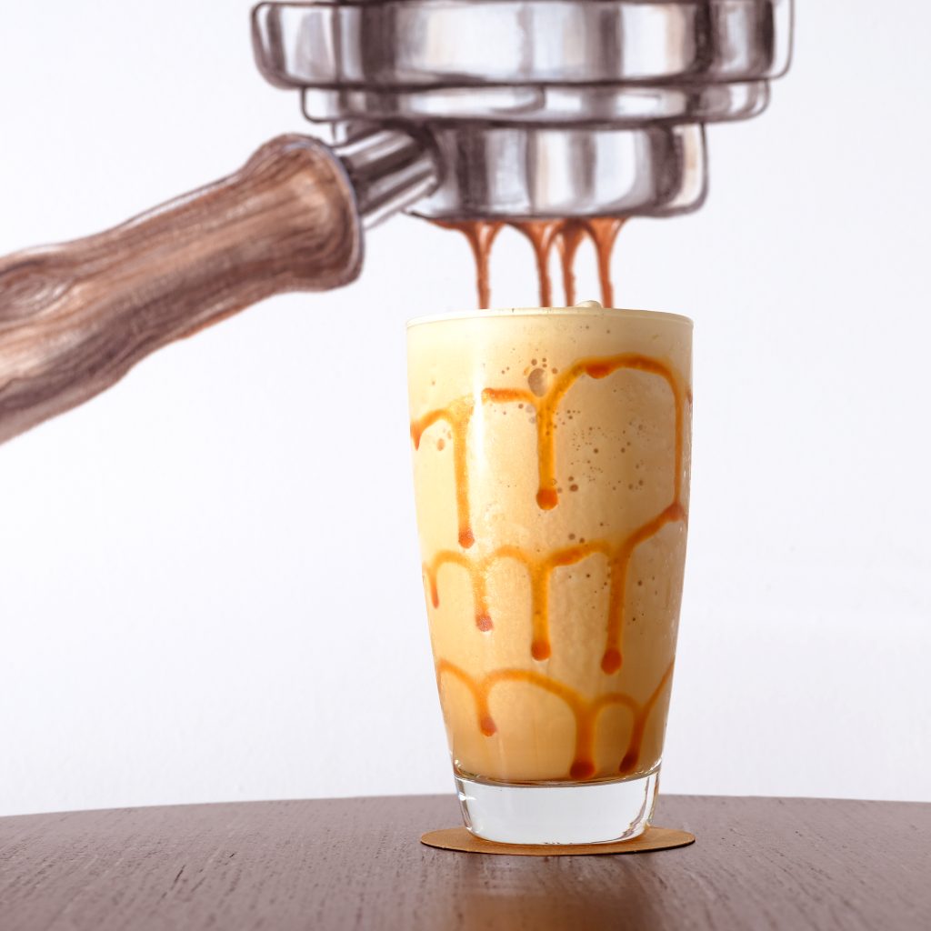 Caramel macchiato frappé